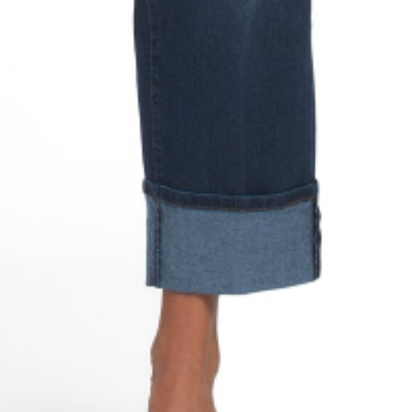 NEW D. JEANS High Waist Recycle Wide Leg Ankle Jeans With Fixed Cuffs 168mn - Picture 8 of 8